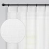 image:imageDriftAway Pinch Pleated Curtains 84 Inch Length Faux Linen Slub Textured White Semi Sheer 2 Panels 52 Inch Width Light Filtering Window Curtains for Living Room Bedroom Farmhouse Back Tab Drapes