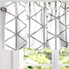 image:imageDriftAway Raymond Geometric Triangle Trellis Pattern Lined Thermal Insulated Energy Saving Window Curtain Valance for Living Room 2 Layers 52 Inch by 18 Inch Plus 2 Inch Header Gray and WhiteGrey
