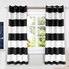 image:imageDriftAway Red Striped Room Darkening Curtains Patriotic Horizontal Stripe Classic Grommet Drapes for Bedroom Living Room Thermal Insulated Panels for Holidays July 4th Labor Day Thanksgiving ChristmasBlack and White