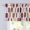 image:imageDriftAway Riley Geo Lined Window Curtain Valance Mid Century Geometric Pattern 2 Layers Rod Pocket 52 Inch by 18 Inch Plus 2 Inch CottaCotta