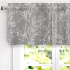 image:imageDriftAway Ryan Sketch Flower Floral Branch Leaves Lined Thermal Insulated Window Curtain Valance Rod Pocket 52 Inch by 18 Inch Plus 2 Inch Header GrayGrey