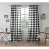 image:imageDriftAway Semi Sheer Buffalo Plaid Check Curtains Rod Pocket Checkered Farmhouse Window Black and White Curtains for Living Room Bedroom 2 Panels 52 x 84Black