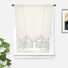 image:imageDriftAway Solid Color Linen Sheer Voile Tie Up Decorative Linen Textured Curtains Adjustable Balloon Curtains Rod Pocket Roman Slub Sheer Curtain with Pom Pom Trim 42 Inch by 63 Inch WhiteBeige