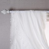 image:imageDriftAway Solid White Sheer Window Scarf Valance Long Luxury Sheer Fabric Topper Lace and Crochet Trimmed Window Treatment Single for Wedding Party Girls Room Bed Canopy 42 Inch by 216 Inch White
