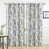 image:imageDriftAway Tree Branch Blackout Curtains Double Layer 84 Inches Long for Bedroom Printed Patterned Classic Thermal Insulated Summer Sound Lined Grommet Drapes for Living Room 2 Panels YellowWhiteLinen Gray