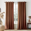 image:imageDriftAway Velvet Curtains Beige Room Darkening Curtains 84 Inches Long 2 Panel Set Super Soft luxury Grommet Curtains Thermal Insulated Blackout Drapes for living room Bedroom Camel Beige 52 inch wideGold Brown
