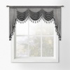 image:imageDriftAway Velvet Waterfall Draped Curtain Valance for Living Room Boho Super Soft Home Decoration with Handmade Tassels for Kitchen Single Window Drape for Bedroom W79XL48 Inches Silver Gray