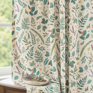 image:imageDriftAway 100 Blackout Vintage Floral Linen Curtains Double Layer French Country Peony Flower Printed Pattern Thermal Insulated Drapes for Bedroom Living Room Back Tab 2 Panels W52 x L84 TaupeCreamEsmegreen