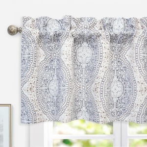 image:imageDriftAway Adrianne Damask and Floral Pattern Window Curtain Valance 52 Inch by 20 Inch Beige and GrayAdriannebeige