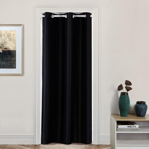 image:imageDriftAway Doorway Curtain Panel Closet Curtain for Bedroom Closet Door Solid Blackout Curtain Room Divider Curtain 78 Inches Long Grommet Thermal Insulated Privacy Drapes 1 Panel W39 x L78 InchSolid Black