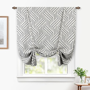 image:imageDriftAway Farmhouse Linen Valance Rod Pocket 1 Panel W52xL14 GrayBrionyblack