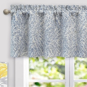 image:imageDriftAway Farmhouse Linen Valance Rod Pocket 1 Panel W52xL14 GrayRomannavy