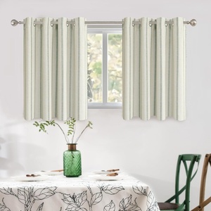 image:imageDriftAway Farmhouse Stripe Blackout Curtains Grommet W52xL84 Loden GreenG Loden Green Stripe