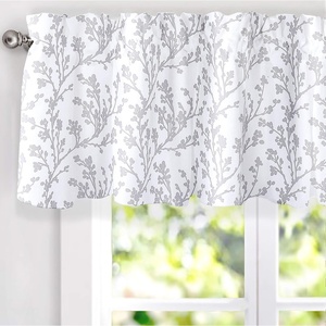 image:imageDriftAway Gray and White Shabby Chic 18 Inch Blackout Valances for Windows Bedroom Living Room Rod Pocket Farmhouse Tree Branch Short Topper 1 PanelGray and White