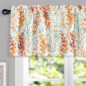 image:imageDriftAway Gray and White Shabby Chic 18 Inch Blackout Valances for Windows Bedroom Living Room Rod Pocket Farmhouse Tree Branch Short Topper 1 PanelRust Aqua