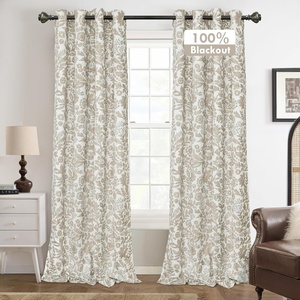 image:imageDriftAway Julia 100 Blackout Curtains Grommet 2 Panels W52xL84 BeigeLinen Camel Beige