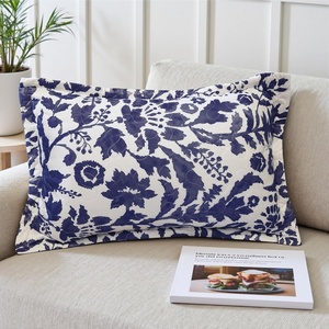 image:imageDriftAway Julia Watercolor Quilted Pillow Covers Blooming Flower Floral Printed Decorative Square for Home Sofa Bedroom Bed Decor 26 x 26 Inches 2PC GrayJulianavy