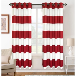 image:imageDriftAway Red Striped Room Darkening Curtains Patriotic Horizontal Stripe Classic Grommet Drapes for Bedroom Living Room Thermal Insulated Panels for Holidays July 4th Labor Day Thanksgiving ChristmasRed and White