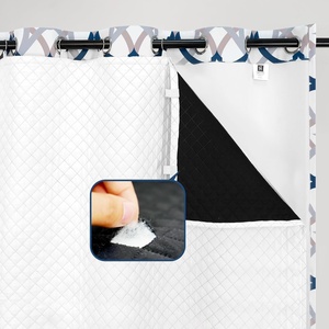 image:imageDriftAway Soundproof Thermal Insulated Quilted Curtain Liners for Bedroom Sound Barrier Blackout Cold Heat Noise Reducing Energy Saving 50 Inches by 92 Inches Grayish White Two Panels80 Blackout Thermal Sound Reducing