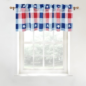 image:imageDriftAway Valentines Day Valances for Windows Red Truck Heart Rose Flower Love Kitchen Curtain Valance Rod Pocket Short Window Valance Holiday Home Decor 14 inch Length for Bathroom Living RoomNavy Blue Red
