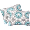 image:imageDriftAway 3 Piece Bella Reversible Quilt Set Bedspreads Coverlets Medallion Floral Pattern Cover Prewashed White Gray King