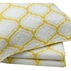image:imageDriftAway 3 Piece Geometric Reversible Quilt Set Bedspreads Coverlets Geo Moroccan Trellis Pattern Cotton Cover Prewashed Preshrink Yellow King