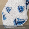 image:imageDriftAway 3 Piece Harbor Quilt Set Bedspreads Coverlets Sailboat Ocean Printed Pattern Cover Prewashed Navy Queen