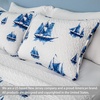 image:imageDriftAway 3 Piece Harbor Quilt Set Bedspreads Coverlets Sailboat Ocean Printed Pattern Cover Prewashed Navy Queen