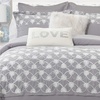 image:imageDriftAway 3 Piece Kaylee Embroidered Floral Comforter Set 100 Soft Microfiber Gray King