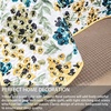 image:imageDriftAway 3 Piece Oliver Quilt Set Bedspreads Coverlets Flower Leaves Botanical Pattern Cover Prewashed Yellow Green King