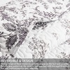 image:imageDriftAway 3 Piece Rina Vintage Inspired Floral Reversible Quilt Set Bedspreads Coverlet Prewashed King Gray