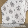 image:imageDriftAway 3 Piece Rina Vintage Inspired Floral Reversible Quilt Set Bedspreads Coverlet Prewashed Queen Gray