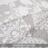 image:imageDriftAway 3 Piece Samantha Reversible Quilt Set Bedspreads Coverlet Floral Medallion Pattern Cover Prewashed Greige Queen