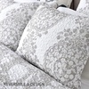 image:imageDriftAway 3 Piece Samantha Reversible Quilt Set Bedspreads Coverlets Floral Medallion Pattern Cover Prewashed Light Greige and White King