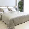 image:imageDriftAway 3 Piece Velvet Quilt Set Bedspreads Coverlets Cover Prewashed Full Queen Size Queen Ivory