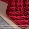 image:imageDriftAway 3 Piece Velvet Quilt Set Bedspreads Coverlets Cover Prewashed Queen Red