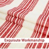 image:imageDriftAway Burlap Linen Placemats for Dining Table  Farmhouse Country Striped Pattern Set of 4 for Outdoor Home Party  12 x 18 Inch RedChrisred