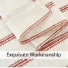 image:imageDriftAway Burlap Linen Placemats for Dining Table  Farmhouse Country Striped Pattern Set of 4 for Outdoor Home Party  12 x 18 Inch RedFarmhousered