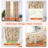 image:imageDriftAway Burlap Linen Placemats for Dining Table  Farmhouse Country Striped Pattern Set of 4 for Outdoor Home Party  12 x 18 Inch RedOrangeCoralGold