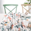 image:imageDriftAway Burlap Linen Tablecloth Dining Table Cover for 6 Foot Rectangle Tables Rustic Farmhouse Tablecloths with Pom Pom Tassel Kitchen and Holiday Parities Dinner 54 x 84 Inch Ada Floral Multi