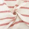 image:imageDriftAway Burlap Linen Tablecloth Dining Table Cover for 8 Foot Rectangle Tables Rustic Tablecloths Wrinkle Resistant with Pom Pom Tassel Holiday tablecloths 54 x 102 Inch Chris Red StripFarmhousered