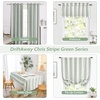 image:imageDriftAway Burlap Linen Tablecloth Dining Table Cover for 8 Foot Rectangle Tables Rustic Tablecloths Wrinkle Resistant with Pom Pom Tassel Holiday tablecloths 54 x 102 Inch Chris Green Stripe