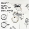 image:imageDriftAway Dandelion Floral Botanic Lined Thermal Insulated Blackout Room Darkening Grommet Energy Saving Window Curtains 2 Layers 2 Panels Each Size 52 Inch by 84 Inch Gray