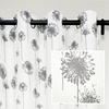 image:imageDriftAway Dandelion Floral Botanic Lined Thermal Insulated Blackout Room Darkening Grommet Energy Saving Window Curtains 2 Layers 2 Panels Each Size 52 Inch by 84 Inch Gray