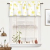 image:imageDriftAway Dandelion Floral Botanical Lined Thermal Insulated Window Curtain Valance Rod Pocket 52 Inch by 18 Inch Plus 2 Inch Header Yellow 1 Pack