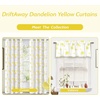 image:imageDriftAway Dandelion Floral Botanical Lined Thermal Insulated Window Curtain Valance Rod Pocket 52 Inch by 18 Inch Plus 2 Inch Header Yellow 1 Pack