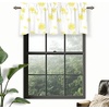 image:imageDriftAway Dandelion Floral Botanical Lined Thermal Insulated Window Curtain Valance Rod Pocket 52 Inch by 18 Inch Plus 2 Inch Header Yellow 1 Pack