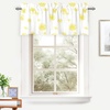 image:imageDriftAway Dandelion Floral Botanical Lined Thermal Insulated Window Curtain Valance Rod Pocket 52 Inch by 18 Inch Plus 2 Inch Header Yellow 1 Pack
