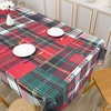 image:imageDriftAway Decorative Table Cloth Christmas Red Plaid Table Cloth for Rectangle Tables Checkered Tartan Christmas Print Dining Table Cover for 6 Foot Tables Thanksgiving tablecloths 54 x 84 Inch