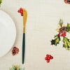 image:imageDriftAway Decorative Table Cloth Christmas Ribbon Rectangle Table Cloth Linen Christmas Print Dining Table Cover for 6 Foot Rectangle Tables Xmas Ribbon Table Cloth for Thanksgiving Christmas 54 x 84